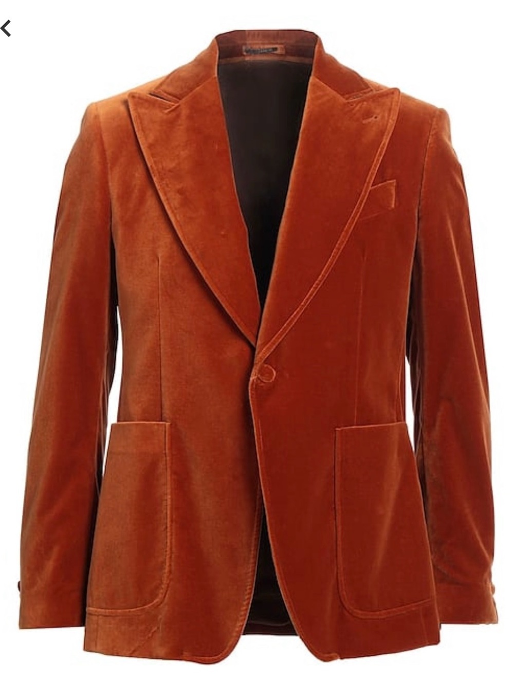 Lardini Rust Velvet Dinner Jacket | Made in Italy | NWT | 36R